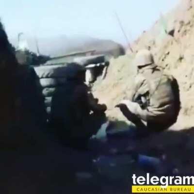 Azerbaijani tank engaging Armenian positions during Nagorno Karabagh War 2020