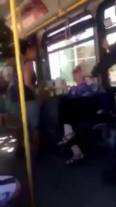 Granny spits on someone and learns a lesson