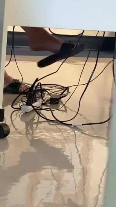 My teacher dangling her feet 👣 Candid