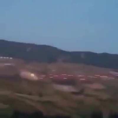 Bunch Of Helicopters Shooting A Target