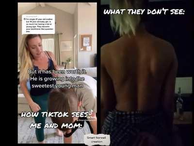 mom on TikTok vs Mom behind closed doors
