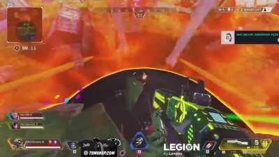 200 IQ massive grapple over a mountain to secure the dub