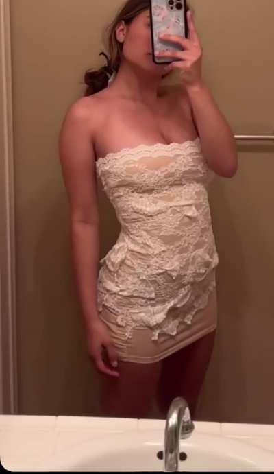 Ester in short dress