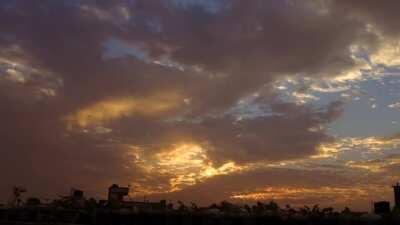 Today's sunrise with the flow of clouds...