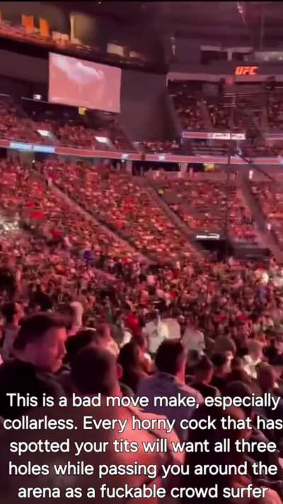 Flashing your tits in front of thousands of men in The Freeuse World is asking for it.