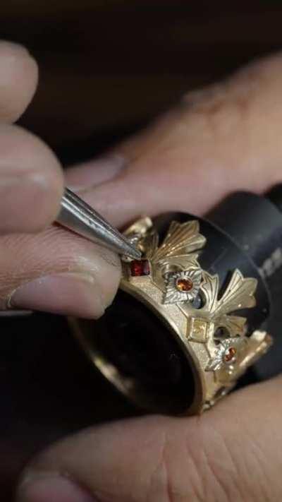 Handcrafted a crown ring for my mom as a gift