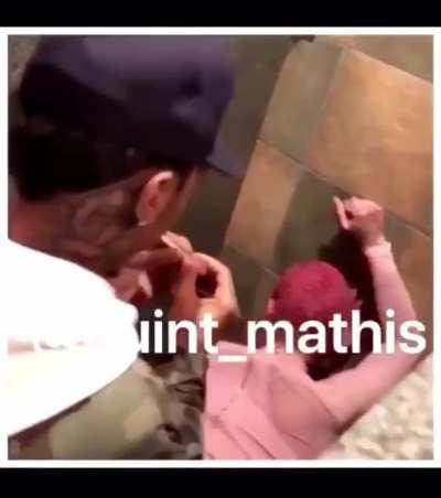 donna getting smashed in the bathroom