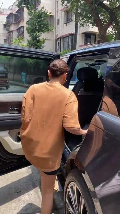 Alia post dubbing session in Mumbai 