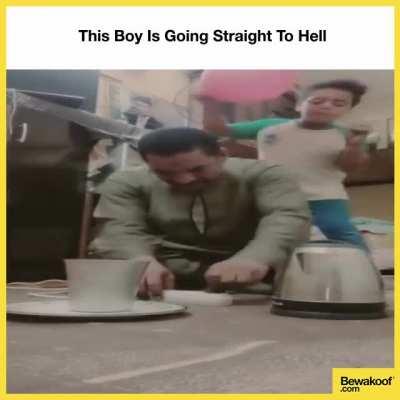 The way he jumped 🤣🤣🤣