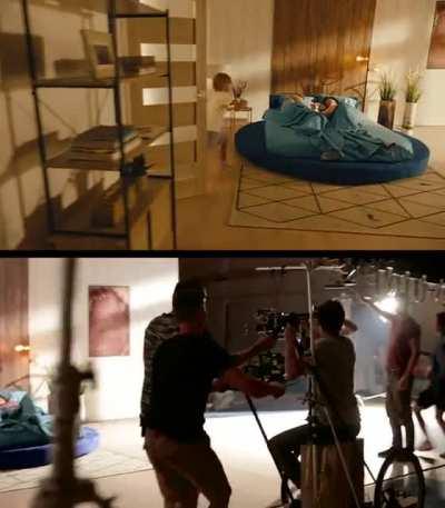 BTS of a one-shot commercial