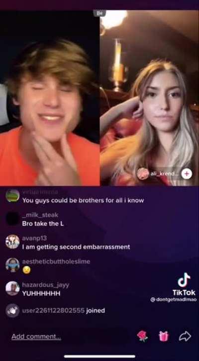 guy gets rejected live