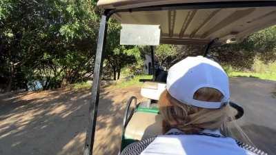 We had to be quick before the golfers behind us caught up!