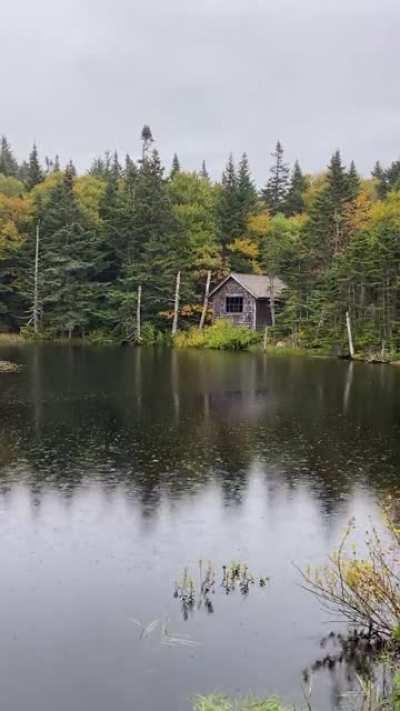 Rainy fall day in the mountains.