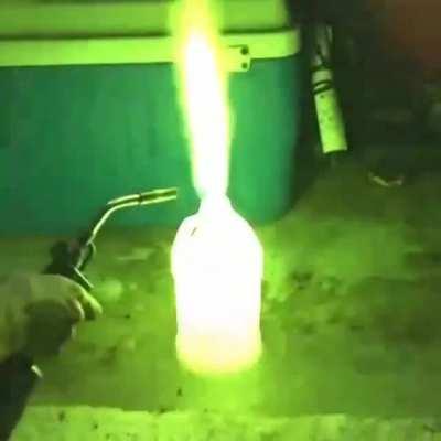 The liquid filled in the bottle is boric acid dissolved in methanol