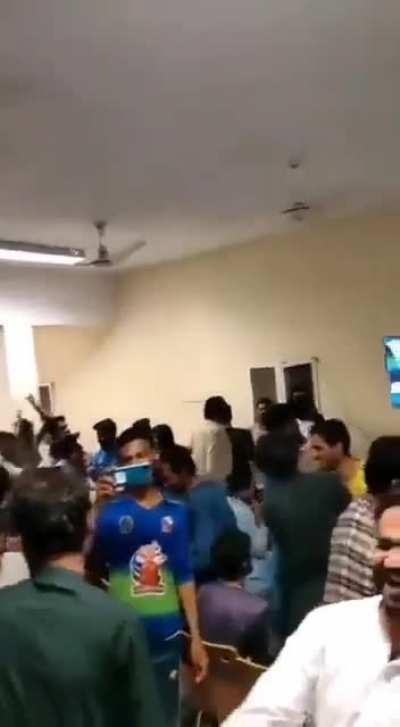 People in balochistan celebrating the victory of Australia over Pakistan.