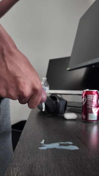 Cum puddle who wants it🥛Dms open 