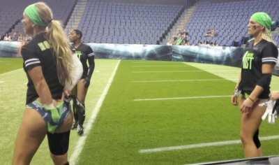 Lingerie football league training session