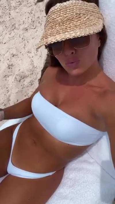 Mandy Rose showing her hot body in a bikini