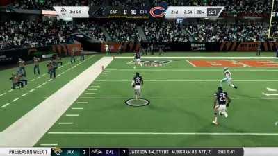 So I throw a pick and my QB nonchalantly just runs to the tunnel? Nice.