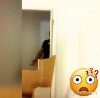 Destroying the door made him go full sicko mode