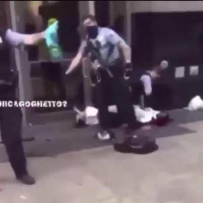 The suicide that started the looting last night in Minneapolis, Minnesota.