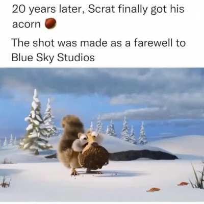 he finally got his acorn 🥺