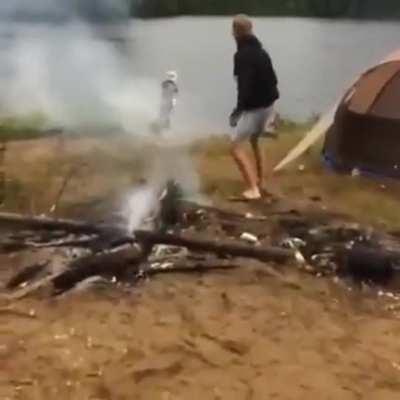 Playing golf with fire