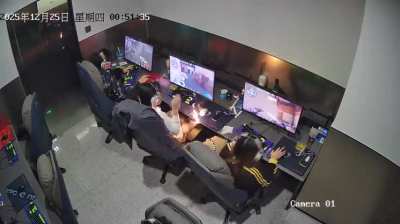 three guys playing video games