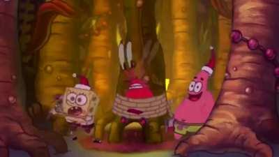 SpongeBob and Patrick axe Mr Krabs