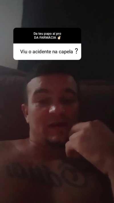 Viu o acidente na capela?