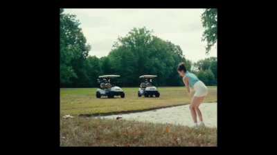 margaret qualley as sally in 'happy gilmore 2'
