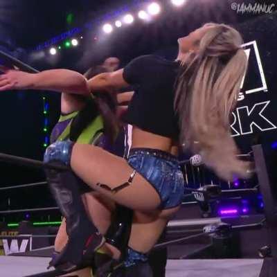 The way she just chokes her and looks at us....