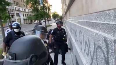 Rioting during a protest...