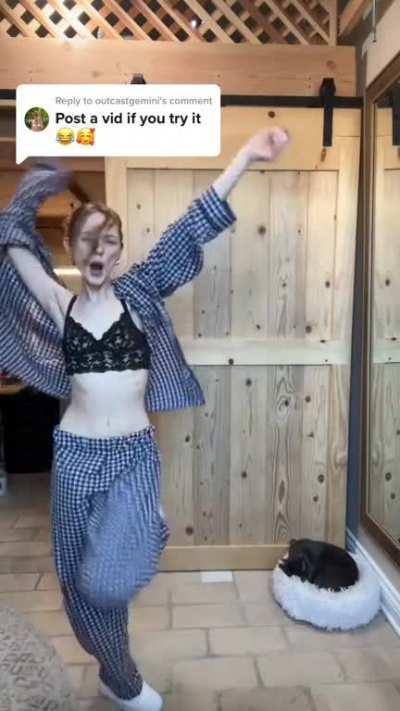 Dancing in a black top