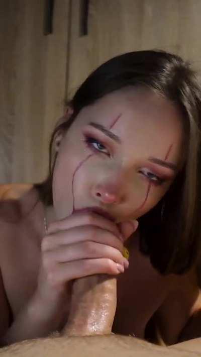 Sucking out his soul