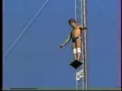 In 1985 Rick Charles went for the high dive record