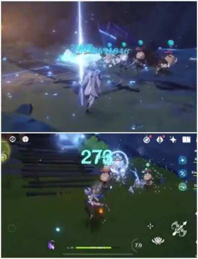 Ayato and Ganyu Burst Comparison (Quadratic Scaling?)