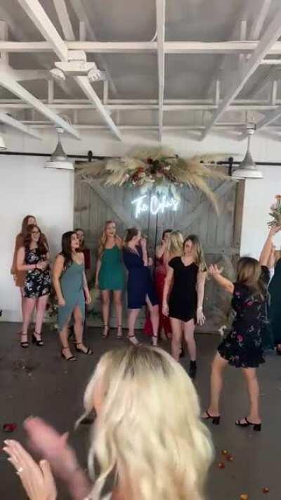 Witnessed the most savage bouquet toss I have ever seen yesterday.