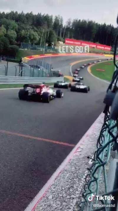 Video from a Marshall today at spa, showing the incredible speed of f1
