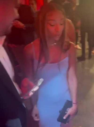 Sasha at an art show last night!