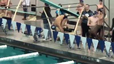 my friend isn’t very good at swim to say the least