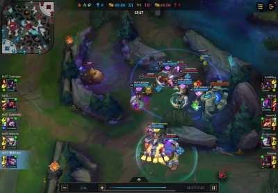 Two bulls 1v1 while everyone watches