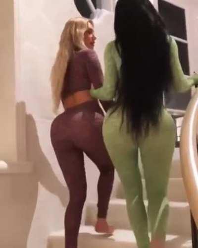 Imagine them leading you like this to the bedroom for a threesome