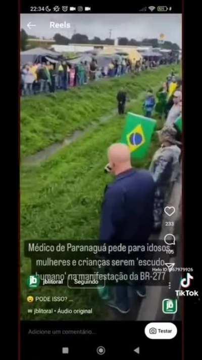 Bolsonaristas defendem usar mulheres idosos e crianças como escudo humano.