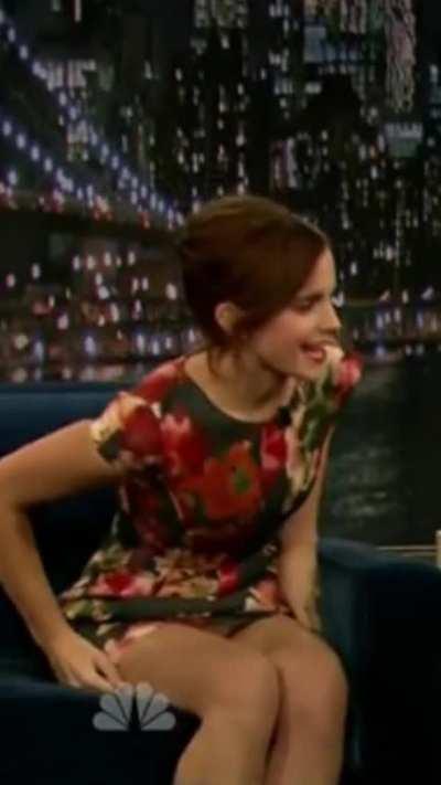 Emma Watson Lifting Her Skirt