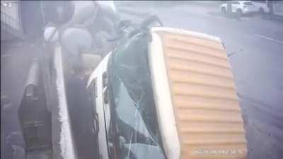 Waiting around outside a cement factory