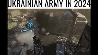 BY 2025, Russia will be using weapons from the Crimean War while Ukraine will be deploying Gundams