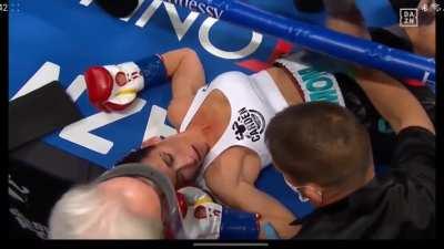 Soccer Mom starts/ends her boxing career in 7 seconds