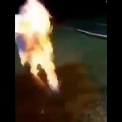 Я думал только в фильме есть огненный человек