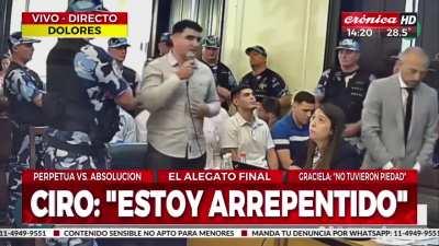 El momento en que los 8 rugbiers dan sus ultimas palabras: 